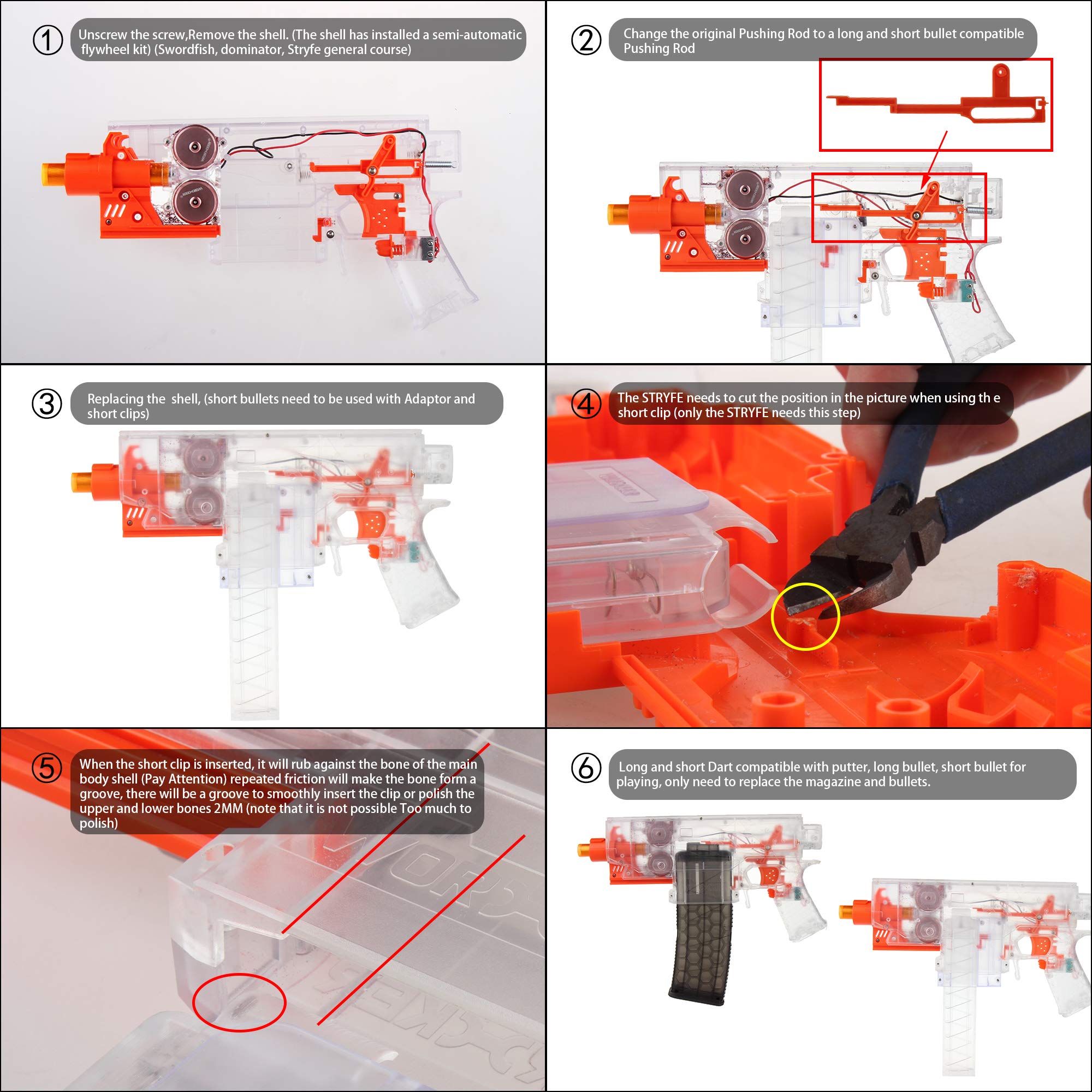 Amazon.com: JGCWorker Short Dart Talon Magazine Mod Kit Set for